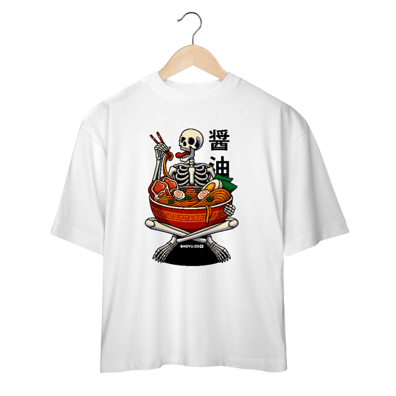 Camiseta Over Skull Lamen (Frente)