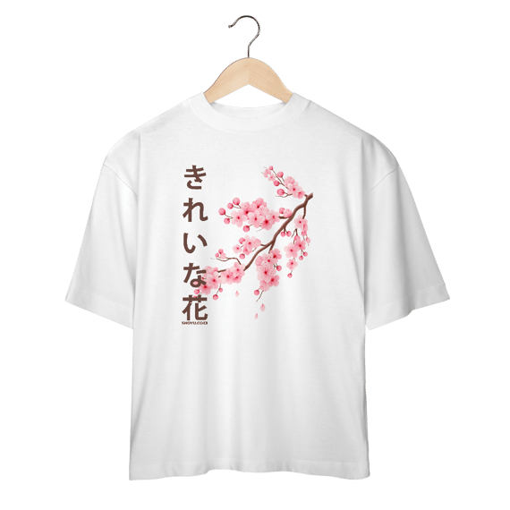 Camiseta Over Cerejeira Sakura (Frente)