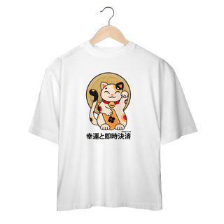 Camiseta Over Maneki Neko (Frente)