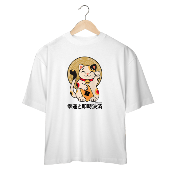 Camiseta Over Maneki Neko (Frente)