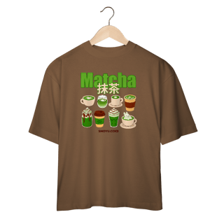 Nome do produto Camiseta Over Matcha (Frente)
