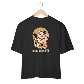 Nome do produto Camiseta Over Maneki Neko (Frente)