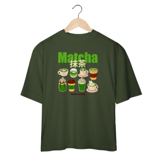 Nome do produto Camiseta Over Matcha (Frente)