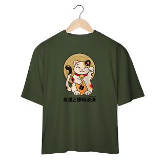 Nome do produto Camiseta Over Maneki Neko (Frente)