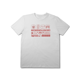 Nome do produto Camisa Necropapiloscopista (vermelho)