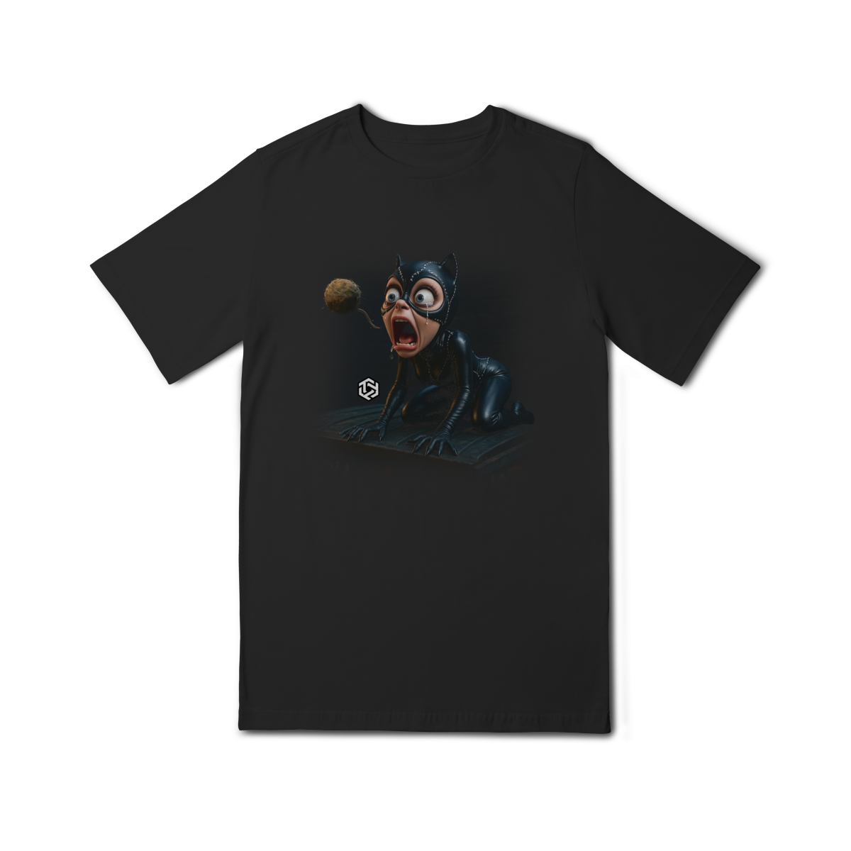 Nome do produto: Camiseta Mulher-Gato inusitada Infantil (10 a 14)