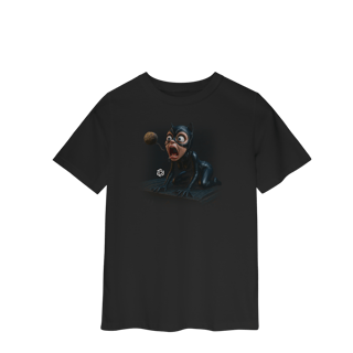 Camiseta Mulher-Gato inusitada Infantil (2 a 8)
