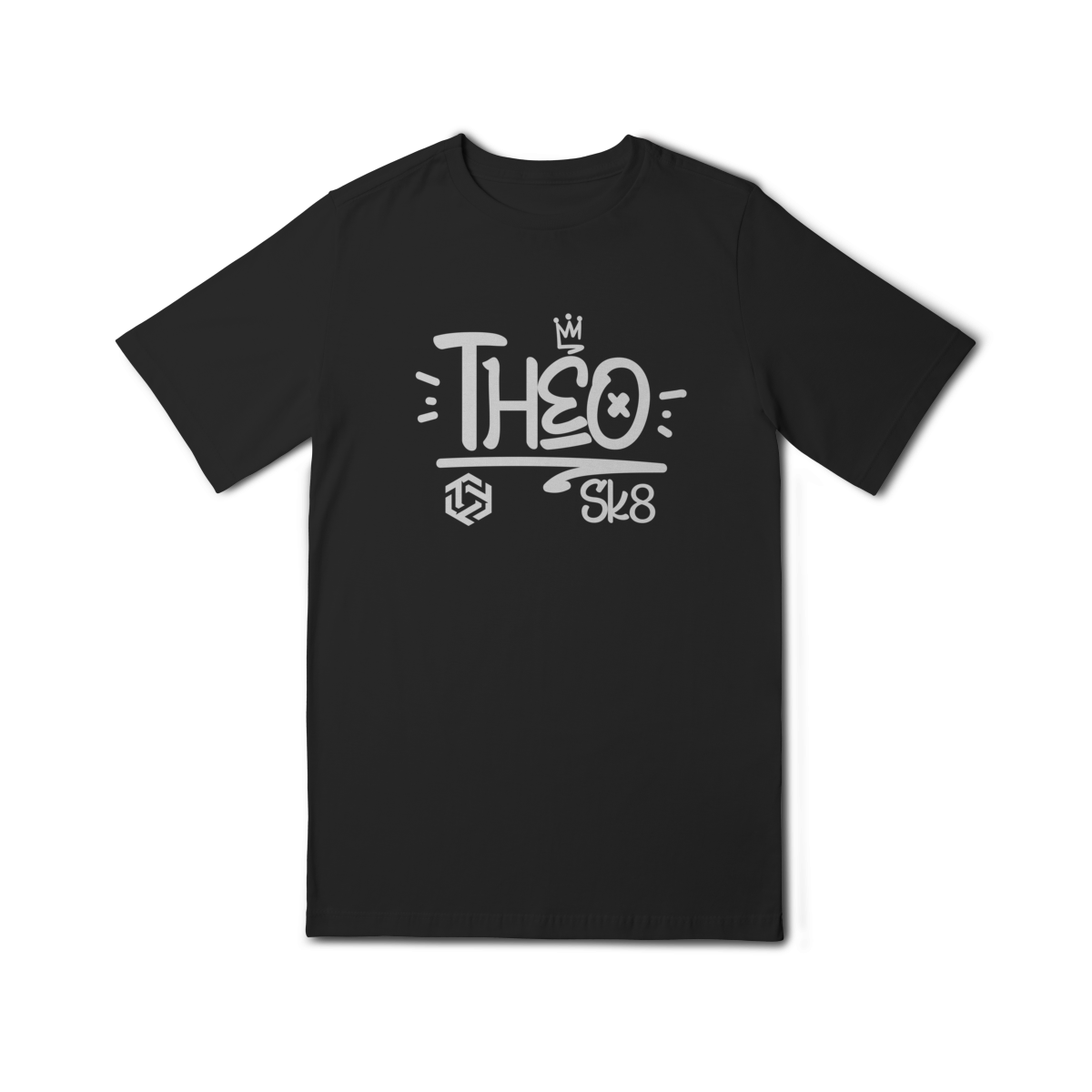 Nome do produto: Camiseta Théo Sk8 Oficial Infantil (10 a 14)