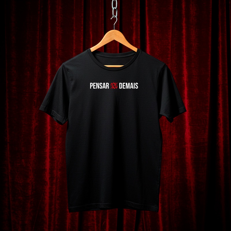 Nome do produto: Camiseta Masculina Pensar Demais Horizontal