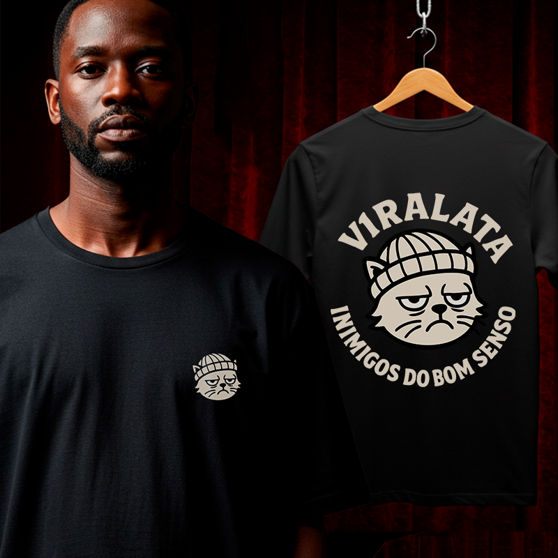 Nome do produto: Camiseta Gato Bom Senso 