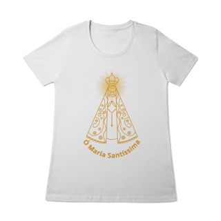 Nome do produto  Camiseta Feminina Baby Long Quality - Nossa Senhora Aparecida
