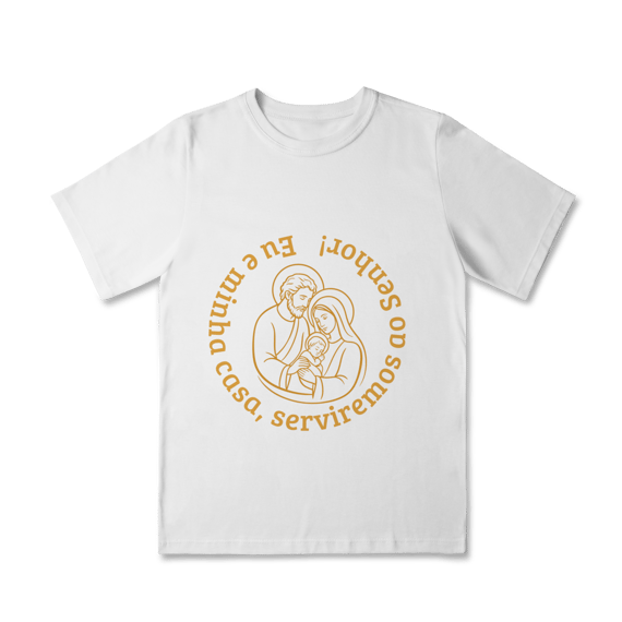Camiseta - Classic Infantil Eu e Minha Casa Serviremos ao Senhor