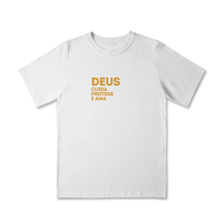 Nome do produto  Camiseta Quality Infantil (2 a 8) - Deus cuida, protege e ama