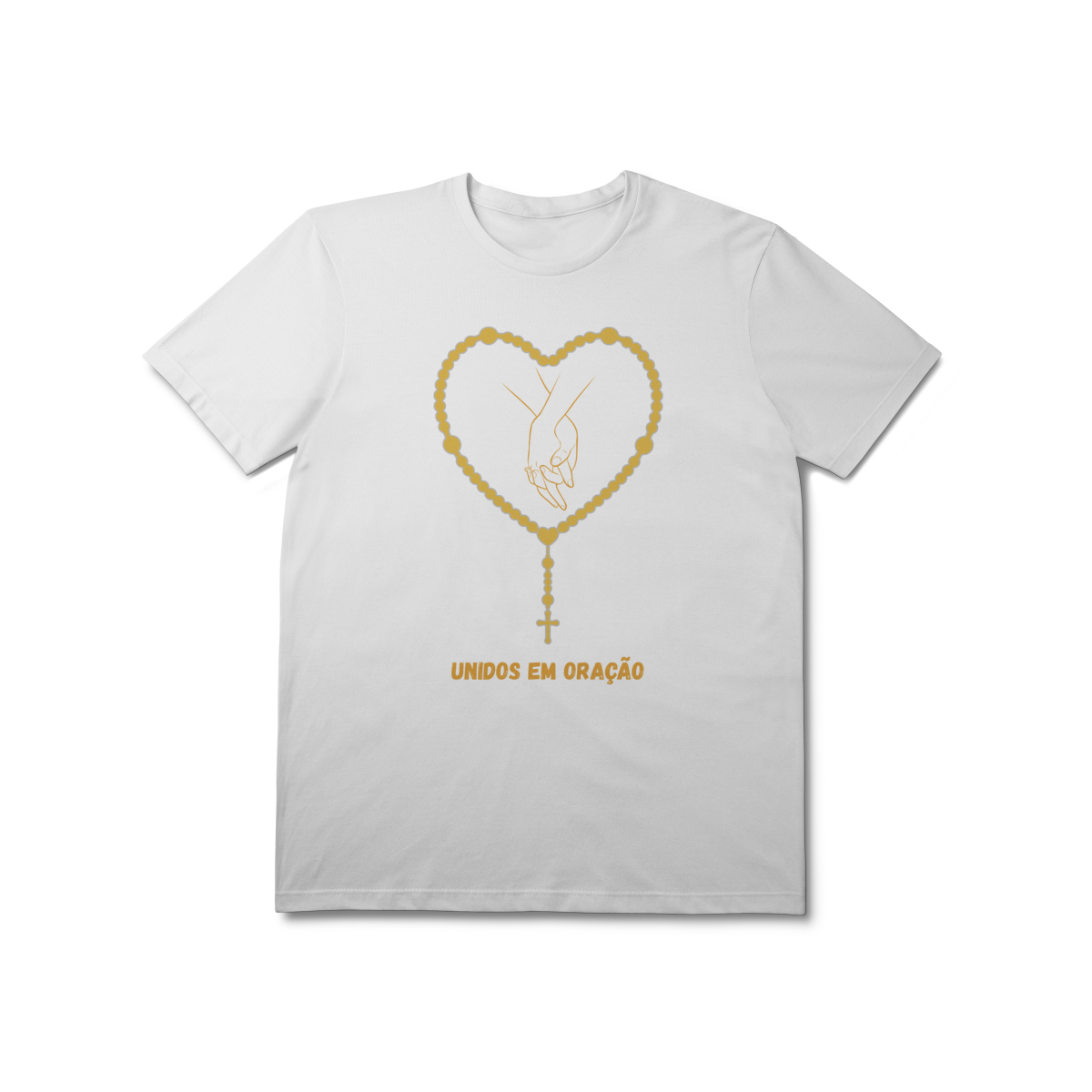  Camiseta Unissex T-Shirt Prime - Unidos em oração - Terço