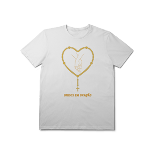  Camiseta Unissex T-Shirt Prime - Unidos em oração - Terço