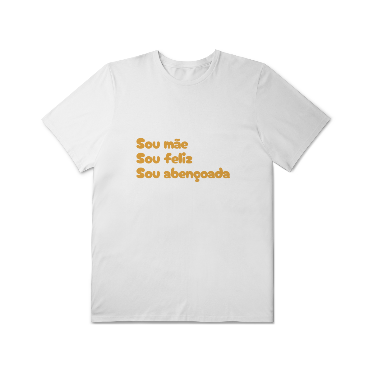 Camiseta Feminina T-Shirt Plus Size - Sou Mãe, Sou Feliz, Sou Abençoado