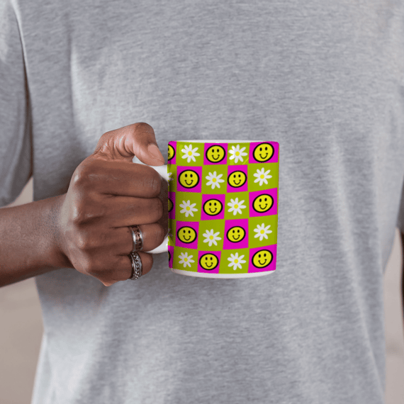 Caneca smile xadrez
