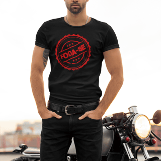 Nome do produto Camiseta Unissex Pluz size: Carimbo FODA-SE