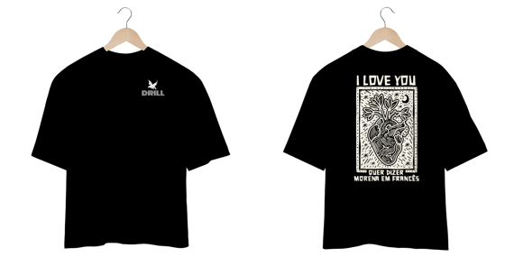 T-shirt camisa oversized drill