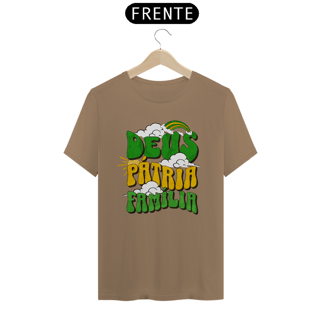 Nome do produto Camiseta Unissex Deus, Pátria, Família