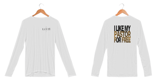 Nome do produto icuti Original – Camisa Gospel “Gosto do Meu Pastor de Graça” | Manga Longa Dry UV