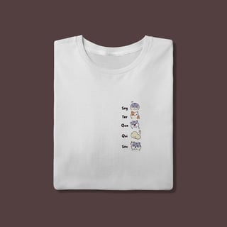 Nome do produto Camiseta humor semanal