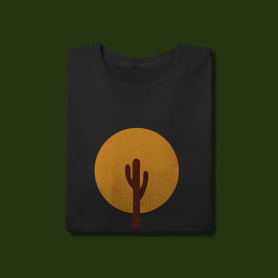 Tshirt Cacto e Pôr do sol