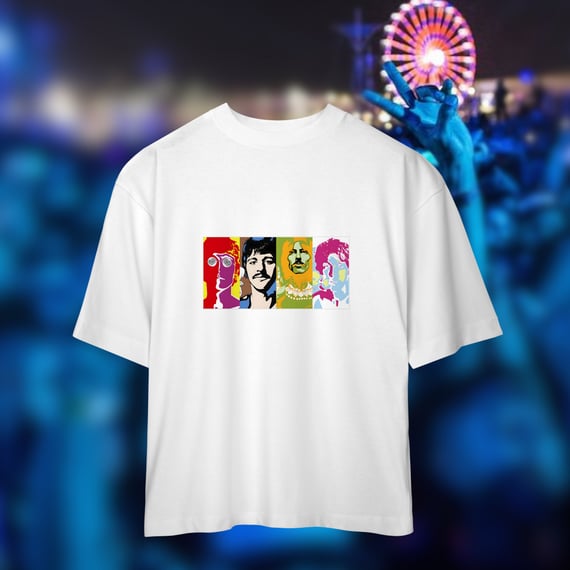 Camiseta oversized - Psychedelic four