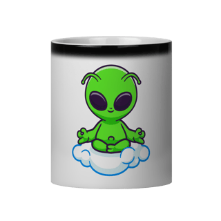 Nome do produto Caneca Mágica - Alien Meditando