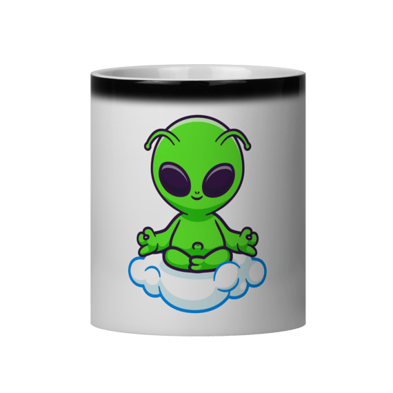 Caneca Mágica - Alien Meditando