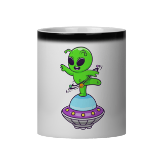 Nome do produto Caneca Mágica - Alien na Nave