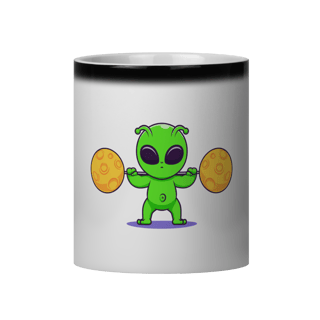 Caneca Mágica - Alien na Musculação