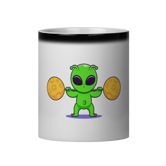 Caneca Mágica - Alien na Musculação