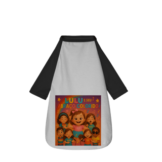 Nome do produto Lulu e Seu Abraço Colorido - Camisa Pet Dog Oficial