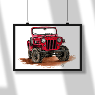 Nome do produto Poster Willys Cj3
