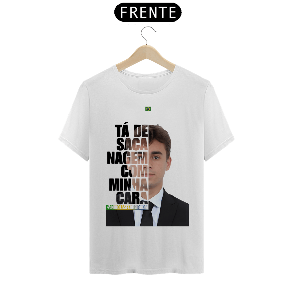 Nome do produto: T-Shirt Quality - Falas - Nikolas Ferreira.