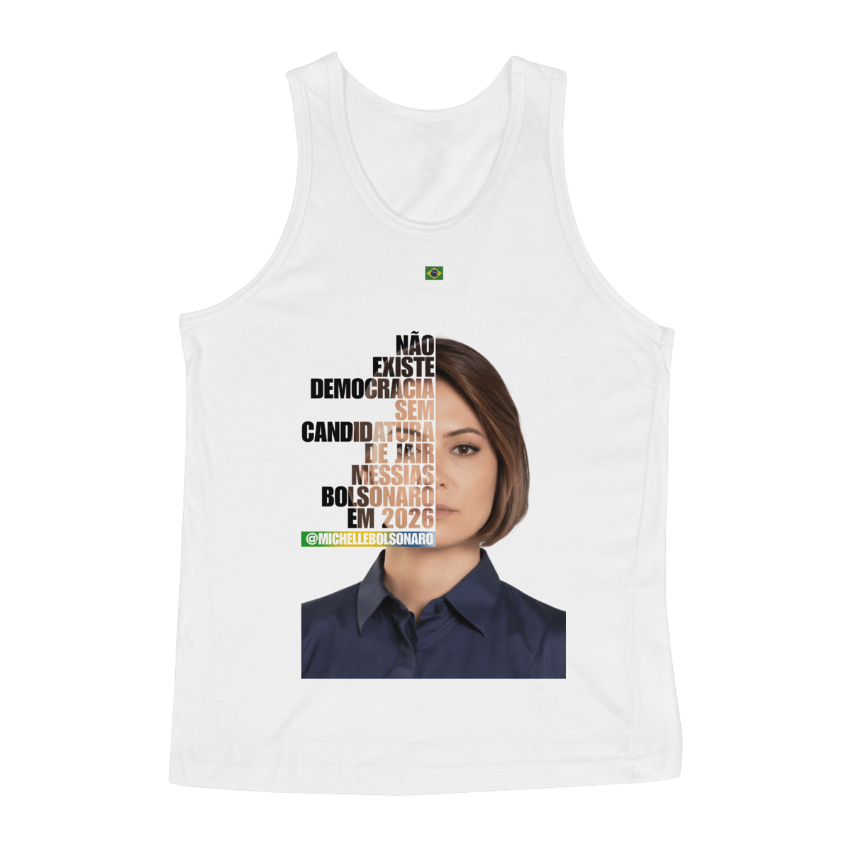 Nome do produto: Regata Masculina Quality - Michelle Bolsonaro.