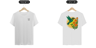 Nome do produto Camiseta T-Shirt - Purifique com Colibri e vibre na Prosperidade
