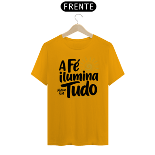 Nome do produto T-Shirt Unissex - A fé ilumina tudo