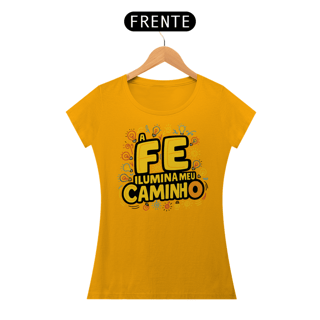 Nome do produto T-Shirt Feminina - A fé ilumina meu caminho