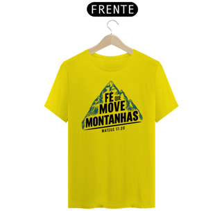 Nome do produto T-Shirt Unissex - Fé que move montanhas