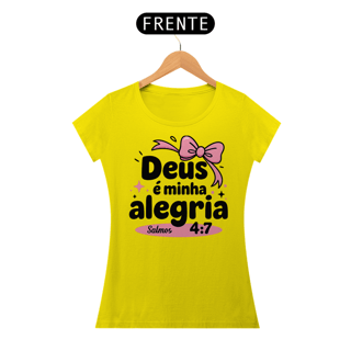 Nome do produto T-Shirt Feminina - Deus é minha alegria 
