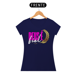 Nome do produto T-Shirt Feminina - Deus é fiel