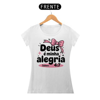 Nome do produto T-Shirt Feminina - Deus é minha alegria 