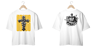 Nome do produto T-Shirt Oversized Unissex - Deus the light of the world