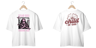 Nome do produto T-Shirt Oversized Unissex - Dear God thank you