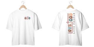 Nome do produto T-Shirt Oversized Unissex - Whit God all thing are possible