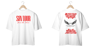 Nome do produto T-Shirt Oversized Unissex - Saviour Jesus he saves