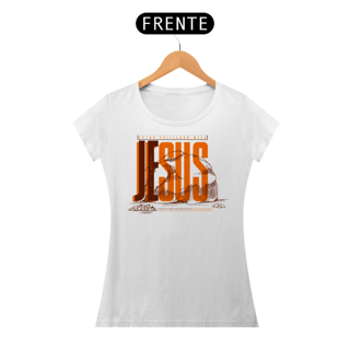 Nome do produto T-Shirt Feminina - Estou edificado em Jesus 