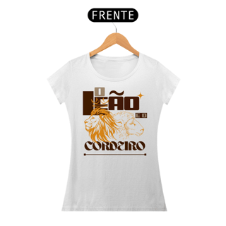 Nome do produto T-Shirt Feminina - O leão e o Cordeiro